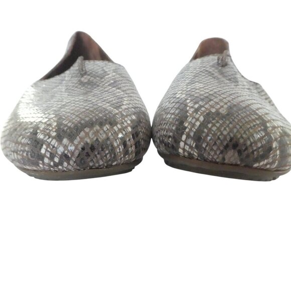 Born Sebra Brown Snakeskin Leather Comfort Loafers Flats Womens 8 - Picture 8 of 13